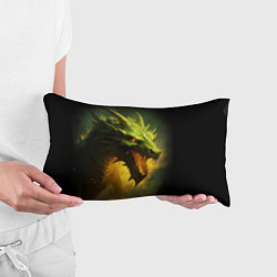 Подушка-антистресс Злой зеленый дракон 2024, цвет: 3D-принт — фото 2