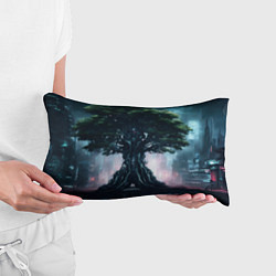 Подушка-антистресс Великое древо в стиле киберпанк, цвет: 3D-принт — фото 2