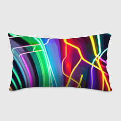 Подушка-антистресс Абстрактные цветные полосы - композиция, цвет: 3D-принт