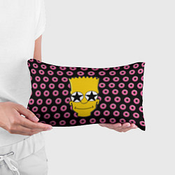 Подушка-антистресс Барт Симпсон на фоне пончиков, цвет: 3D-принт — фото 2