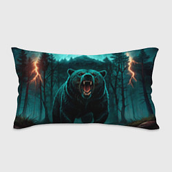 Подушка-антистресс Царь тайги - медведь молнии, цвет: 3D-принт