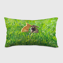 Подушка-антистресс Кролики в траве, цвет: 3D-принт
