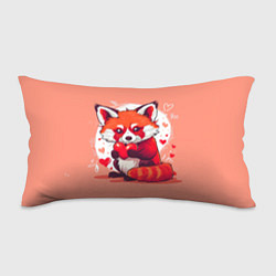 Подушка-антистресс Рыжая лисичка с сердцем, цвет: 3D-принт