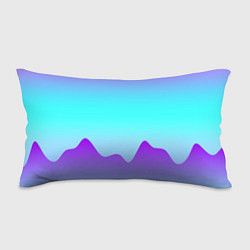 Подушка-антистресс Светлый градиент с волнистым сиреневым узором, цвет: 3D-принт
