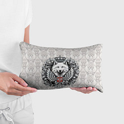 Подушка-антистресс Волк белый герб России, цвет: 3D-принт — фото 2