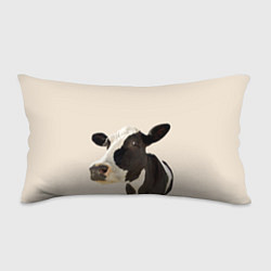 Подушка-антистресс Корова на бежевом фоне, цвет: 3D-принт