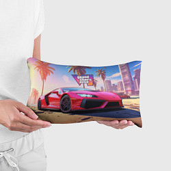 Подушка-антистресс GTA 6 logo auto style, цвет: 3D-принт — фото 2