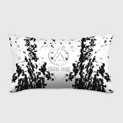 Подушка-антистресс Linkin park краски лого чёрно белый, цвет: 3D-принт