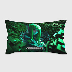 Подушка-антистресс Minecraft девушка зеленый мир, цвет: 3D-принт