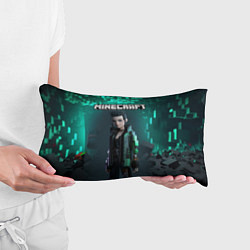 Подушка-антистресс Minecraft cyberpunk green neon, цвет: 3D-принт — фото 2