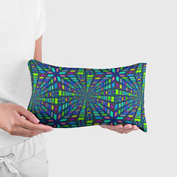 Подушка-антистресс Абстрактный узор коридор из разноцветных квадратов, цвет: 3D-принт — фото 2