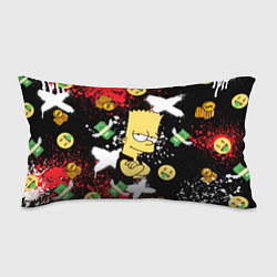 Подушка-антистресс Барт Симпсон на фоне баксов, цвет: 3D-принт