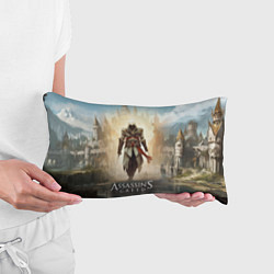 Подушка-антистресс Assassins creed на фоне дворца, цвет: 3D-принт — фото 2