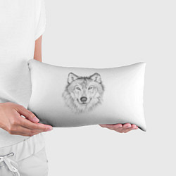 Подушка-антистресс Нарисованный волк зубами щёлк, цвет: 3D-принт — фото 2