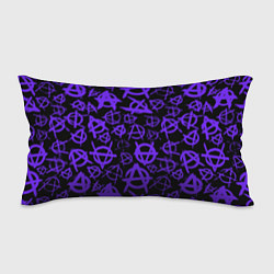 Подушка-антистресс Узор анархия фиолетовый, цвет: 3D-принт