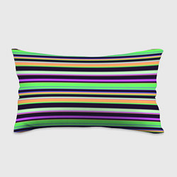Подушка-антистресс Зелёно-фиолетовый полосатый, цвет: 3D-принт