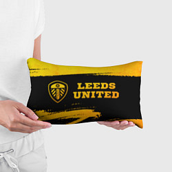 Подушка-антистресс Leeds United - gold gradient по-горизонтали, цвет: 3D-принт — фото 2
