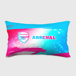 Подушка-антистресс Arsenal neon gradient style по-горизонтали, цвет: 3D-принт