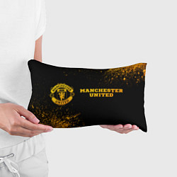 Подушка-антистресс Manchester United - gold gradient по-горизонтали, цвет: 3D-принт — фото 2