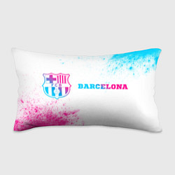 Подушка-антистресс Barcelona neon gradient style по-горизонтали, цвет: 3D-принт