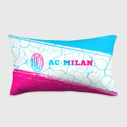 Подушка-антистресс AC Milan neon gradient style по-горизонтали, цвет: 3D-принт
