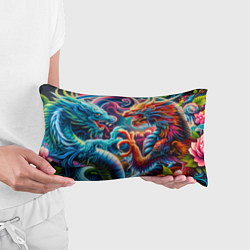 Подушка-антистресс Противостояние двух драконов - ирезуми, цвет: 3D-принт — фото 2