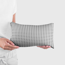 Подушка-антистресс Чёрно-белый орнамент в стиле норвежского узора, цвет: 3D-принт — фото 2