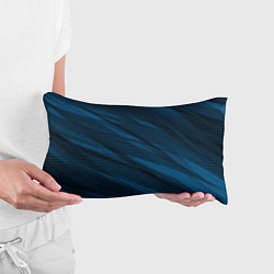 Подушка-антистресс Полосатый чёрно-синий, цвет: 3D-принт — фото 2