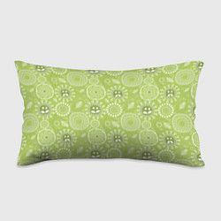 Подушка-антистресс Зеленый цветочный - паттерн смайлики, цвет: 3D-принт