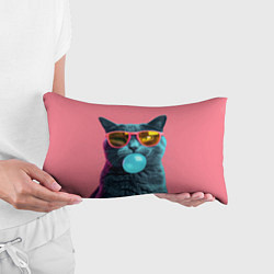 Подушка-антистресс Кот надувает жвачку, цвет: 3D-принт — фото 2