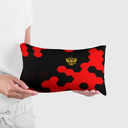 Подушка-антистресс Герб РФ спортивный стиль соты, цвет: 3D-принт — фото 2