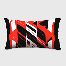 Подушка-антистресс Black and red stripes on a white background, цвет: 3D-принт