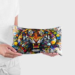 Подушка-антистресс Орнаментальный тигр - нейросеть, цвет: 3D-принт — фото 2