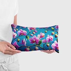 Подушка-антистресс Орхидея цветы паттерн, цвет: 3D-принт — фото 2