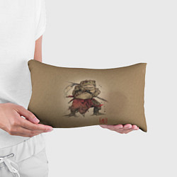 Подушка-антистресс Жаба самурай - каллиграфия, цвет: 3D-принт — фото 2