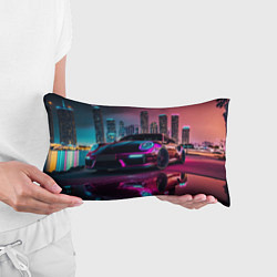 Подушка-антистресс Porshe night city, цвет: 3D-принт — фото 2