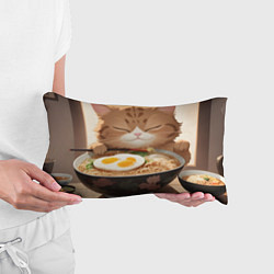 Подушка-антистресс Котенок обожает рамен, цвет: 3D-принт — фото 2