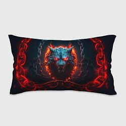 Подушка-антистресс Агрессивный волк в цепях