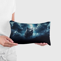 Подушка-антистресс Волк ночное синее небо, цвет: 3D-принт — фото 2