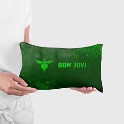 Подушка-антистресс Bon Jovi - green gradient по-горизонтали, цвет: 3D-принт — фото 2