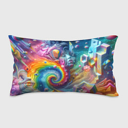 Подушка-антистресс Абстрактное граффити с лицом девушки, цвет: 3D-принт