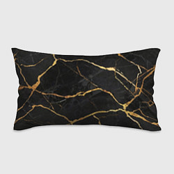 Подушка-антистресс Черный мрамор с золотыми прожилками, цвет: 3D-принт