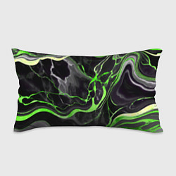 Подушка-антистресс Зелёно-чёрный мрамор, цвет: 3D-принт