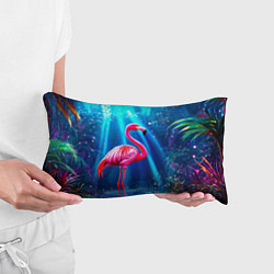 Подушка-антистресс Розовый фламинго в джунглях, цвет: 3D-принт — фото 2