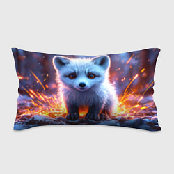 Подушка-антистресс Песец в искрах, цвет: 3D-принт