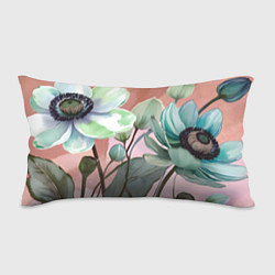 Подушка-антистресс Нежные цветы на розовом фоне, цвет: 3D-принт