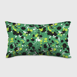 Подушка-антистресс Кляксы на зелёном, цвет: 3D-принт