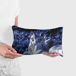 Подушка-антистресс Единорог - синий рог, цвет: 3D-принт — фото 2