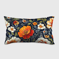 Подушка-антистресс Маки и пионы старинный паттерн, цвет: 3D-принт