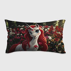 Подушка-антистресс Единорожка с рыжими волосами, цвет: 3D-принт